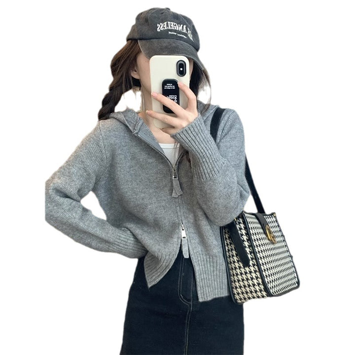 Cardigan à capuche pour femmes avec zip intégral Chic & Stil
