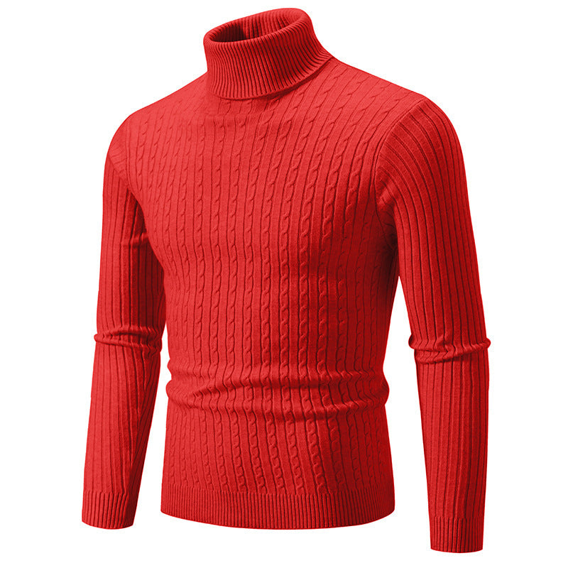 Elegant roll-neck sweater for men in fine knit Lune London