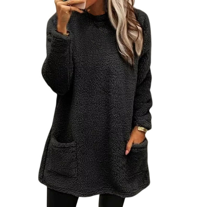 Cozy fleece sweater for women with handy pockets Lune London
