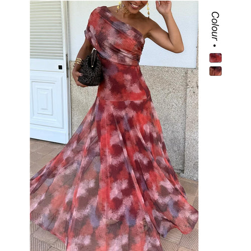 Women's wrap dress with a trendy color pattern and elastic waist insert Lune London