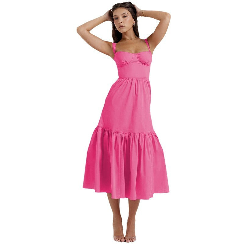 Floral patterned maxi dress for women with fitted bodice and flared skirt Chic & Stil