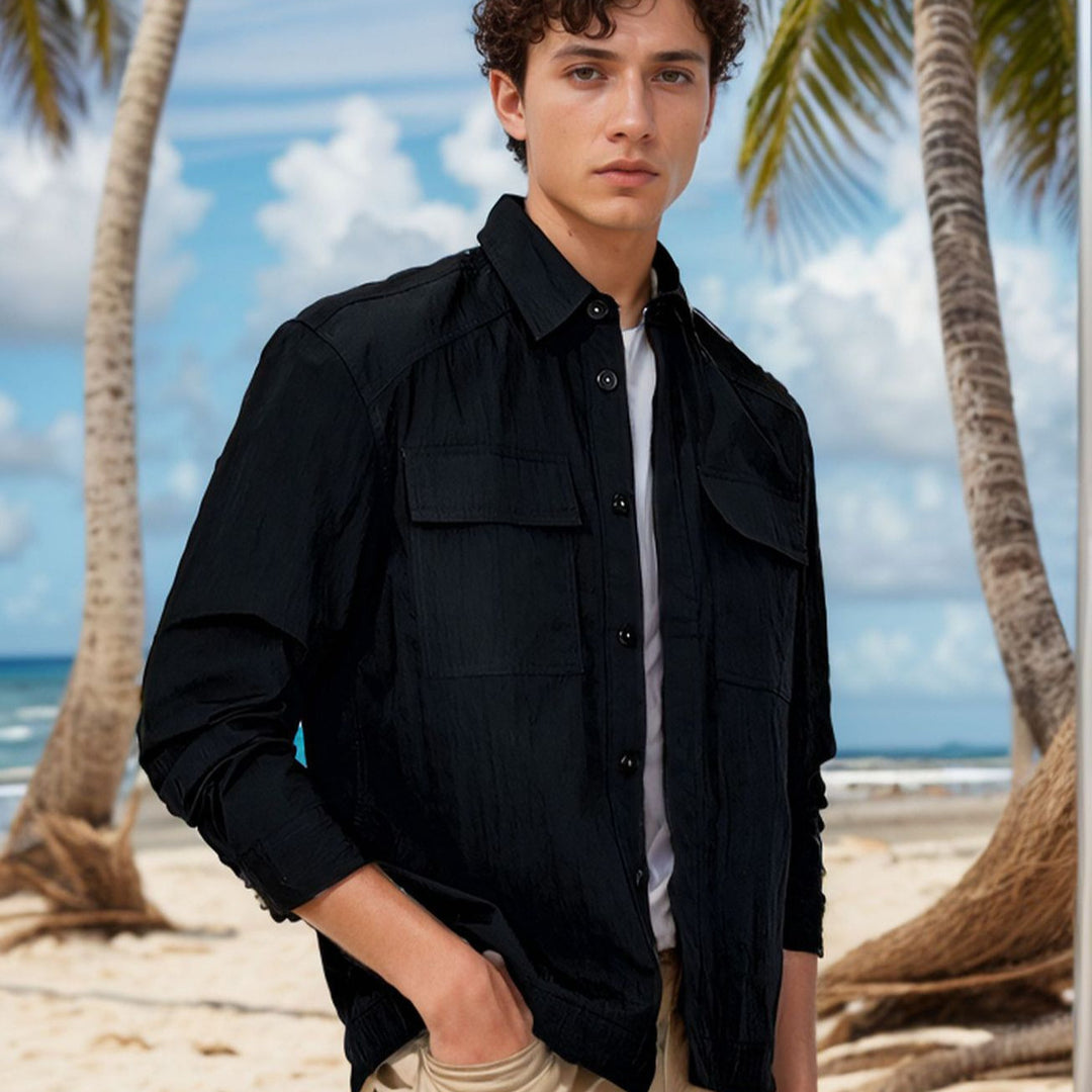Versatile camping shirt for men with practical pockets and breathable properties Lune London