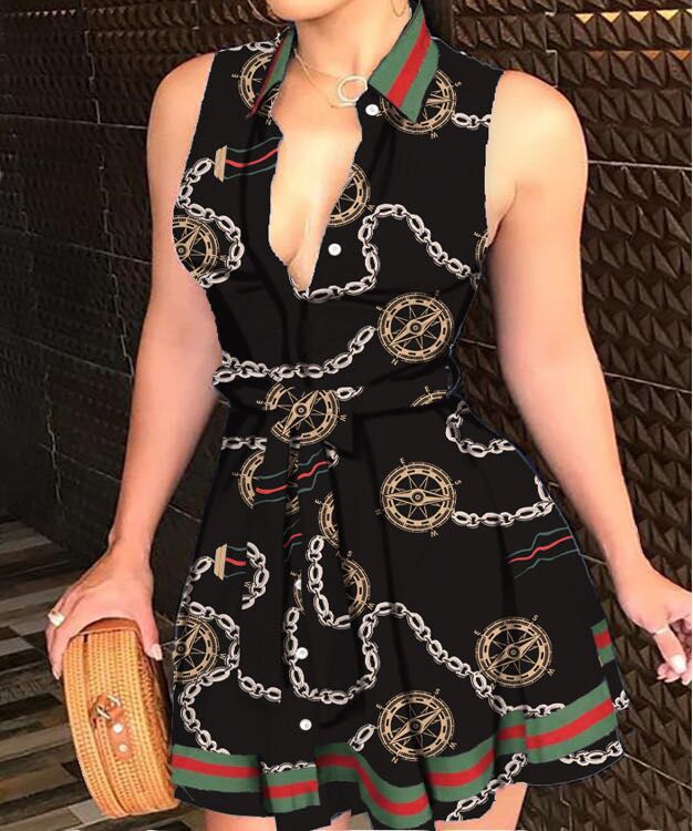 Ladies Chic and Stylish Mini Shirt Dress