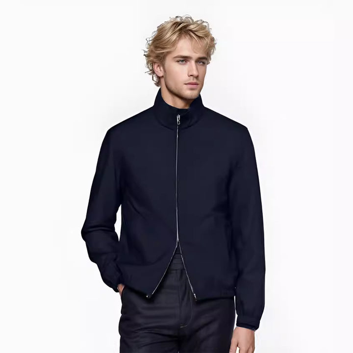 Aerial transition jacket for men with high collar and side pockets Lune London