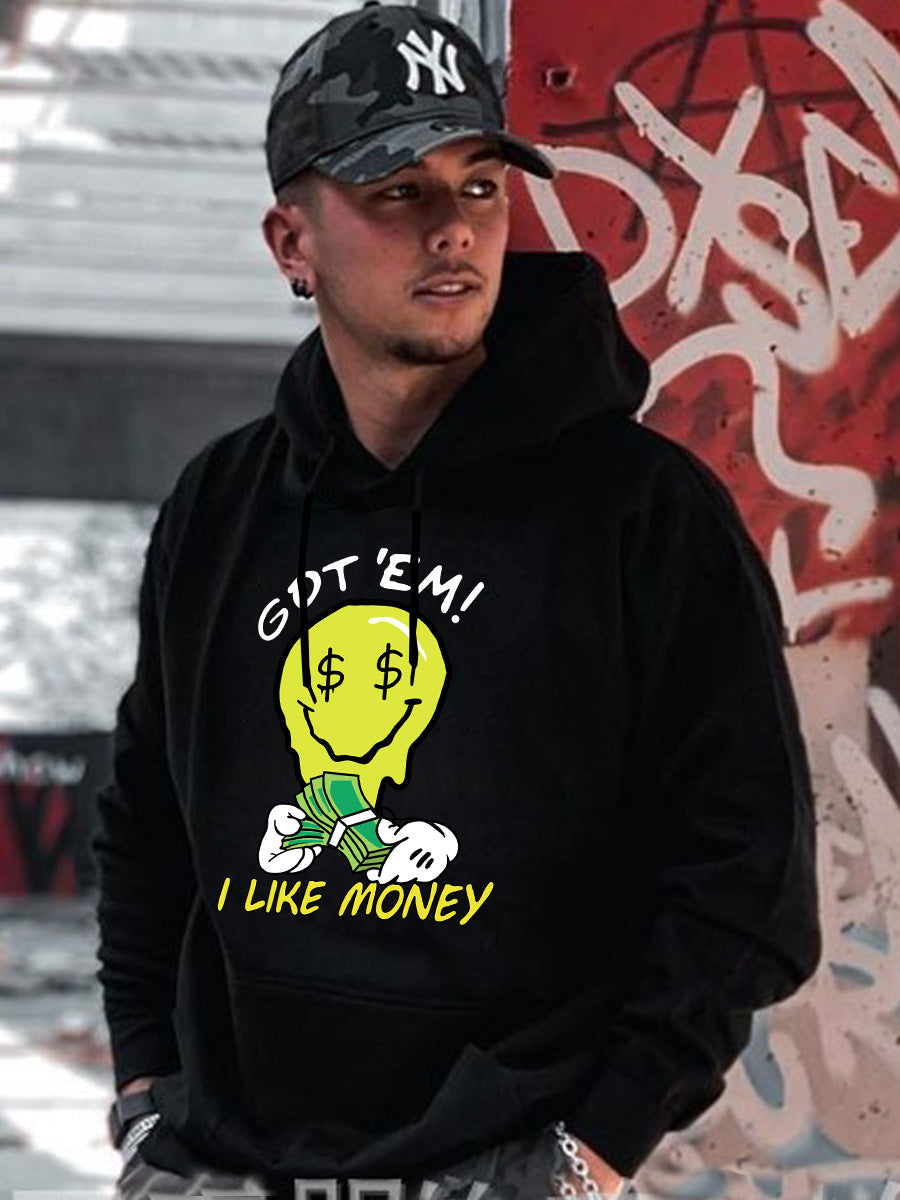 Men's Hoodie with Creative Graphic Design Lune London
