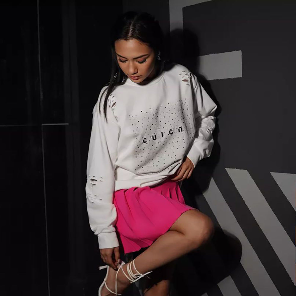 Oversized sweatshirt for women with stylish design elements Lune London