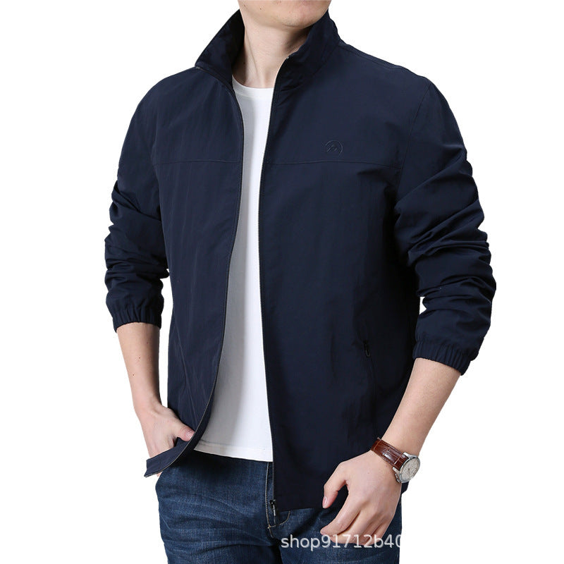 Men's transitional jacket with high collar and elastic cuffs Lune London