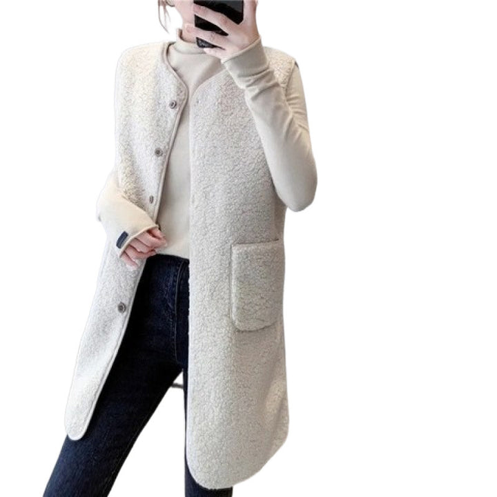 Ladies Cozy Vest with Snap Buttons and Side Pockets Chic & Stil