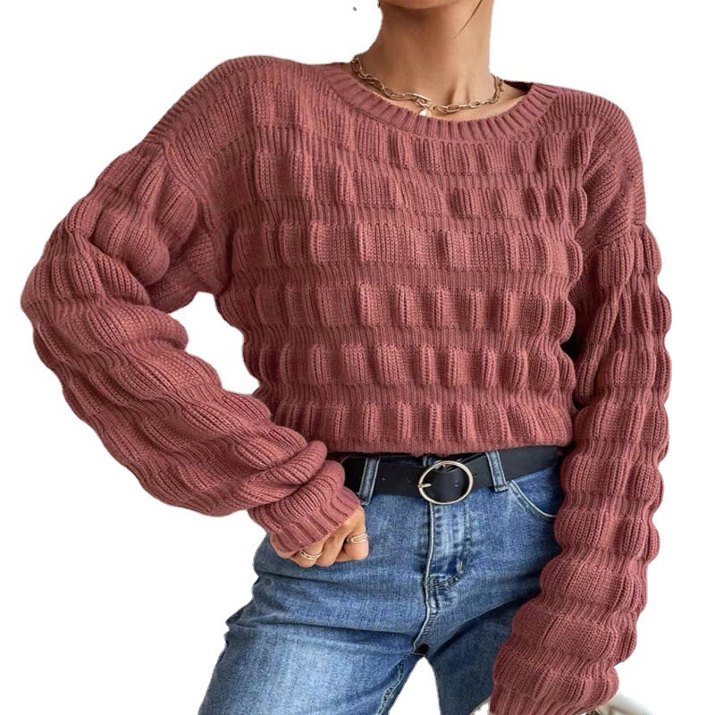 Pull en tricot pour femmes avec un motif à carreaux moderne Lune London