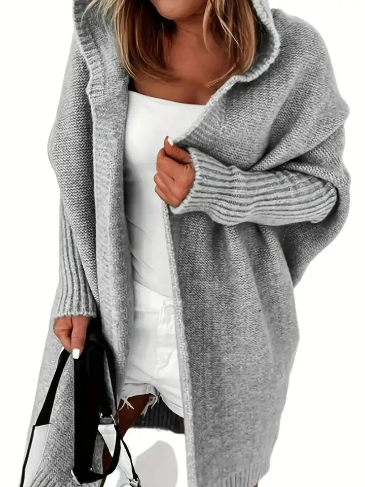 Lune London | Women Cozy Cardigan with Hood and Loose-Fitting Design