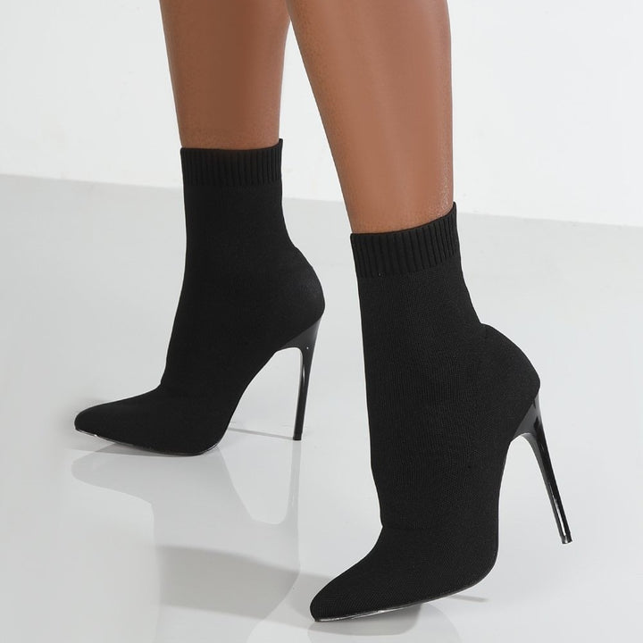 Ladies Heels with fitted knit sole design Lune London