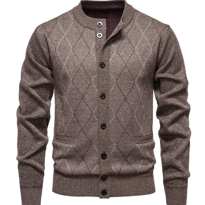 Stylish knit jacket for men with diamond pattern Lune London