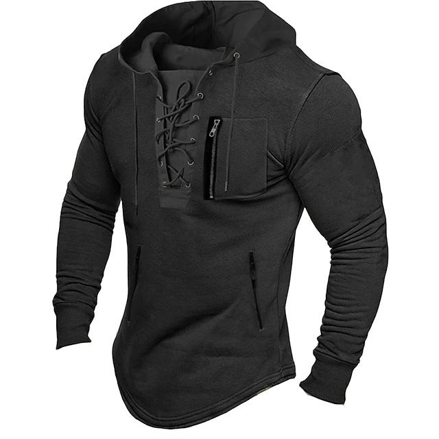 Trendy hoodie for men with a unique lace design Lune London