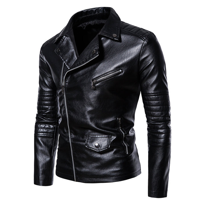 Stylish biker jacket for men with asymmetrical zipper and practical pockets Lune London