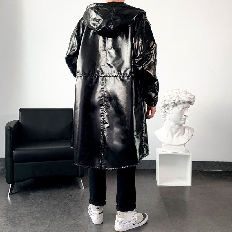 Veste de pluie réfléchissante pour hommes avec zone de capuche ajustable et poches pratiques Lune London