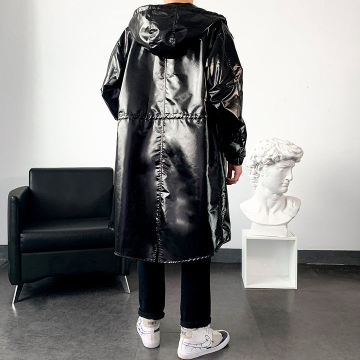 Veste de pluie réfléchissante pour hommes avec zone de capuche ajustable et poches pratiques Lune London