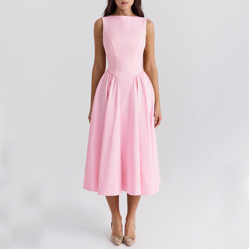 Elegant midi dress for women with original cut Chic & Stil