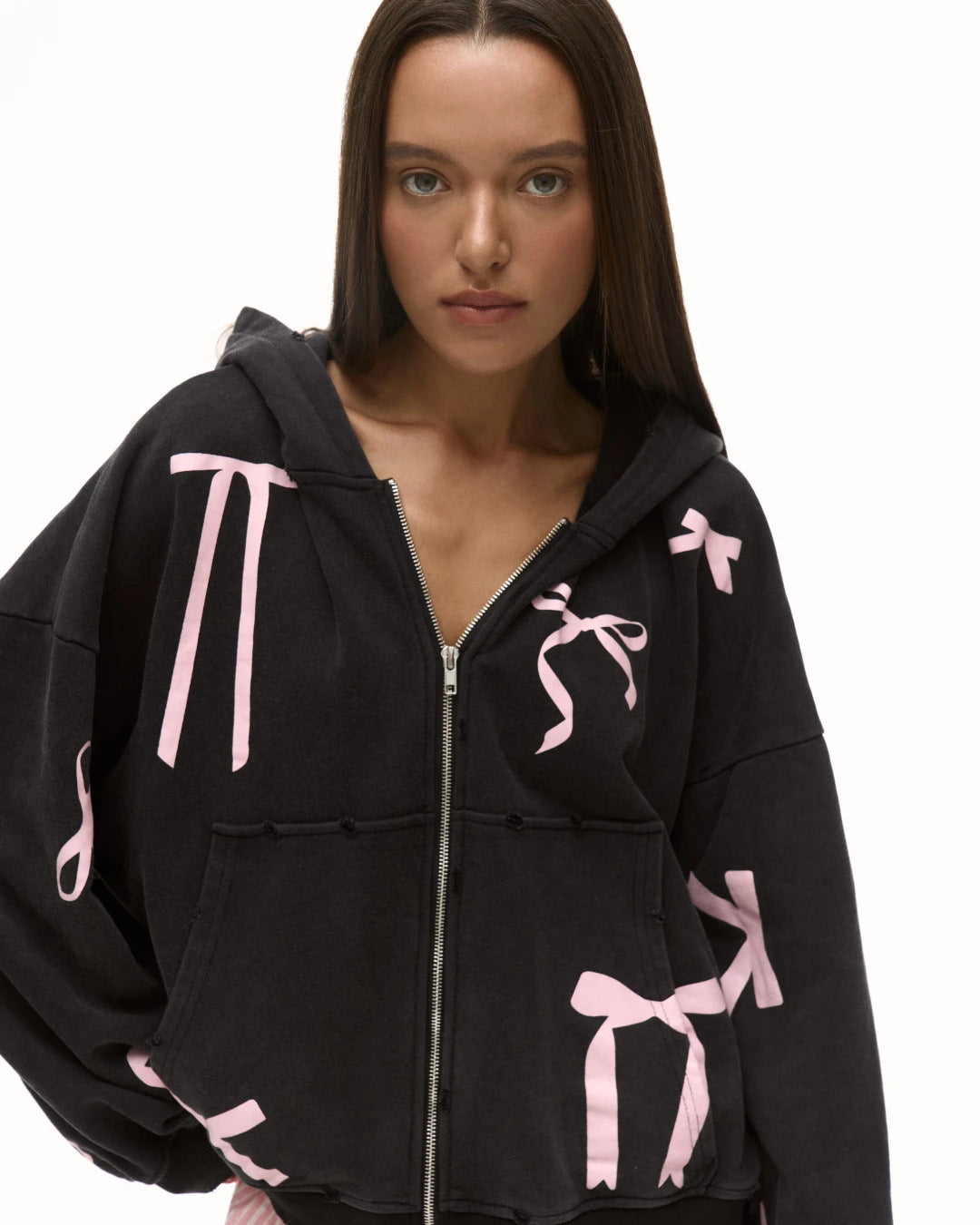 Oversized hoodie for women with a high-impact stripe design Lune London
