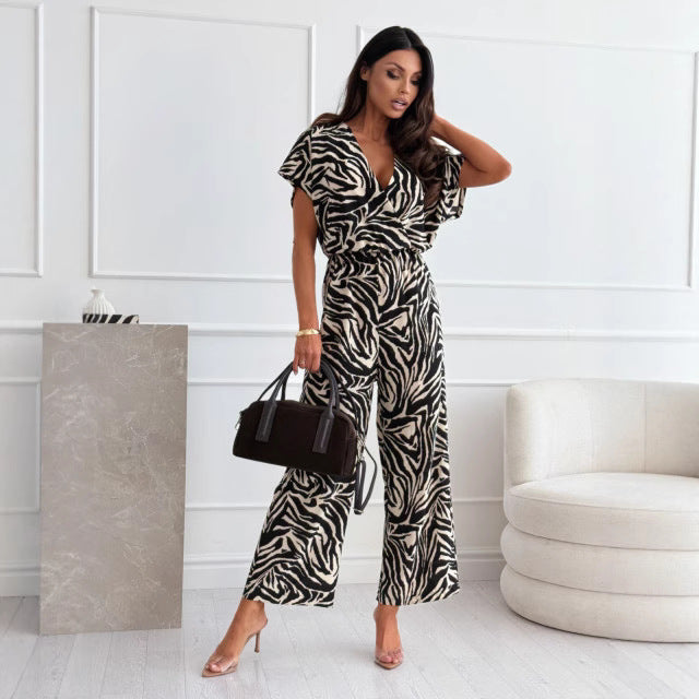 Beautiful women's animal print jumpsuit Lune London