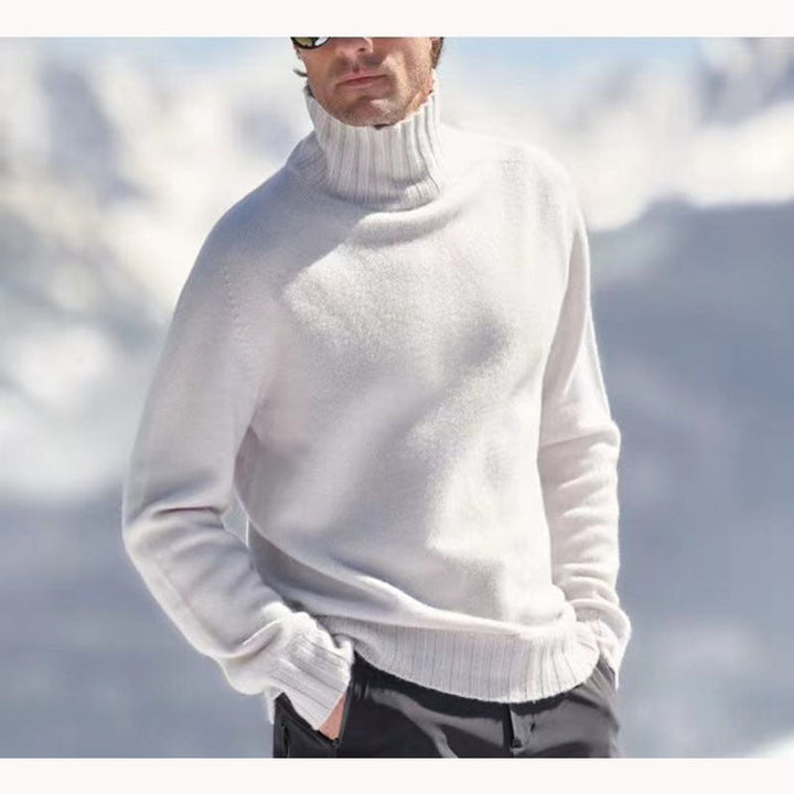 Men's Turtleneck Sweater Made Of High-Quality Wool with Textured Details Lune London