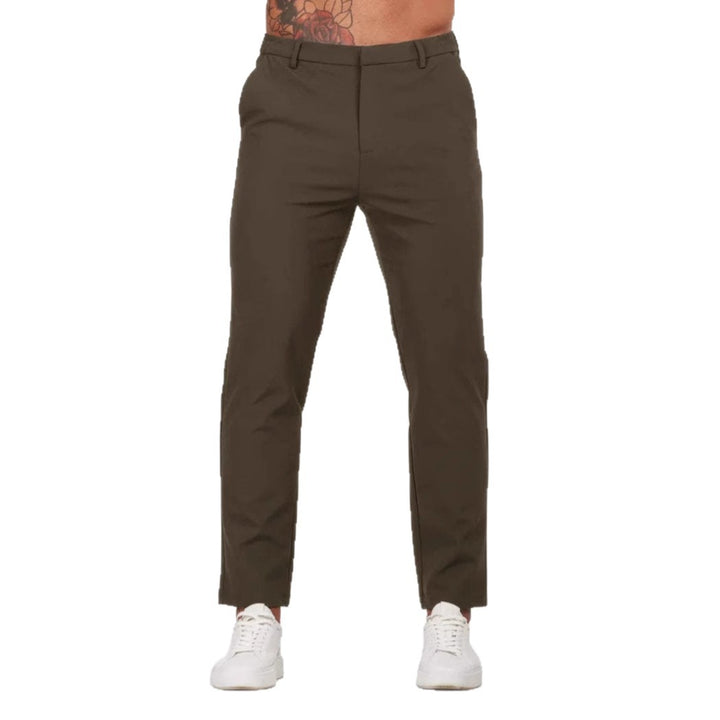 Slim fit chino pants for men with elastic waistband and side pockets Lune London