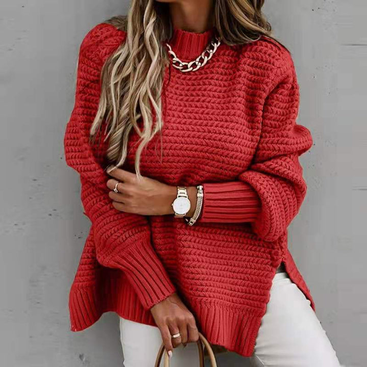 Chunky knit pullover for women with textured surface and relaxed fit Lune Londonl