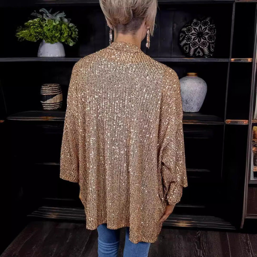 Women Glamorous Cardigan with Sequins and Loose Fit Lune London
