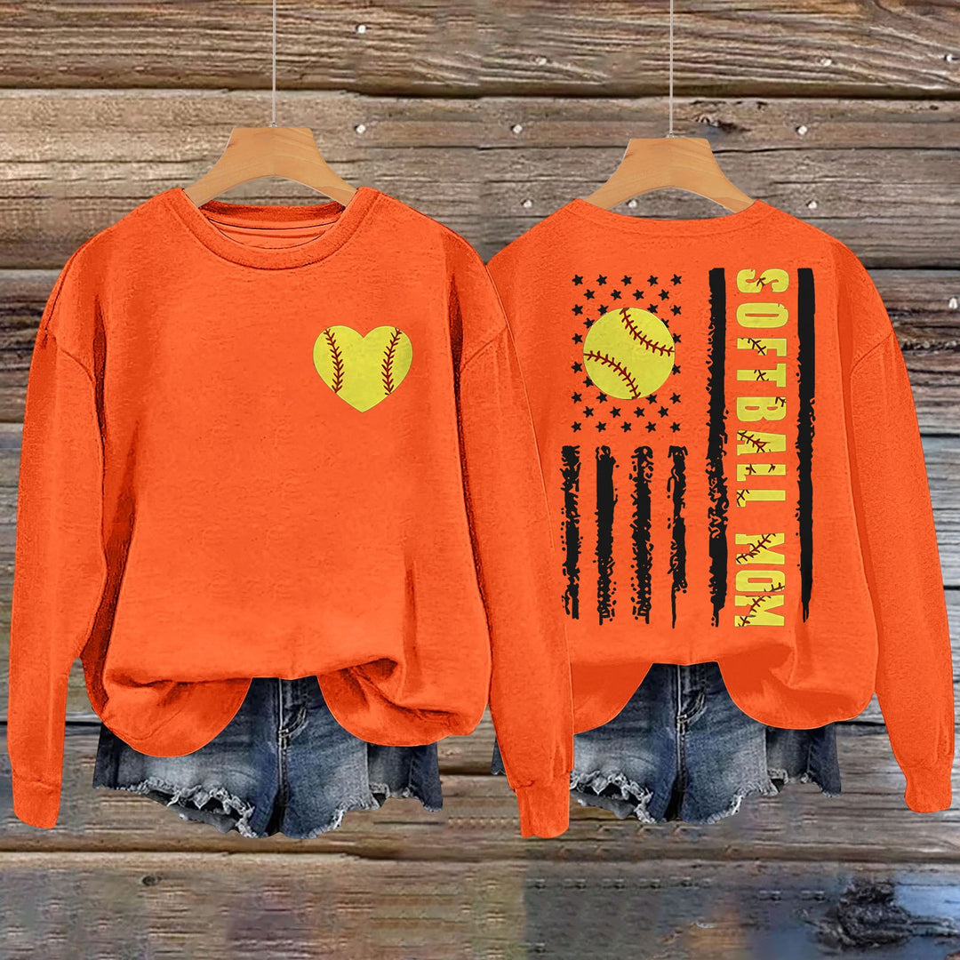 Sweat-shirt pour femmes avec design créatif de softball Chic & Stil