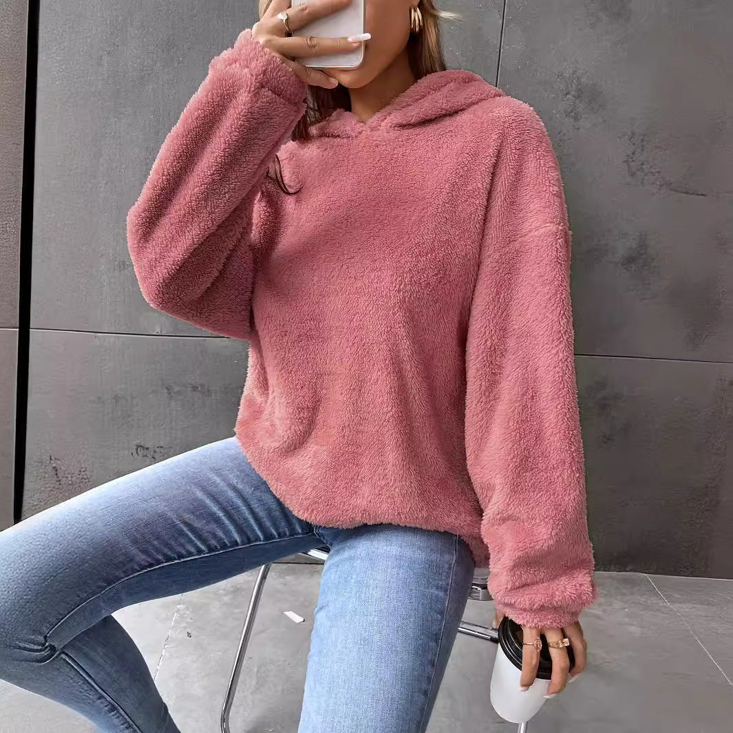 Ladies Cozy Hoodie with Peter Pan Collar Lune London