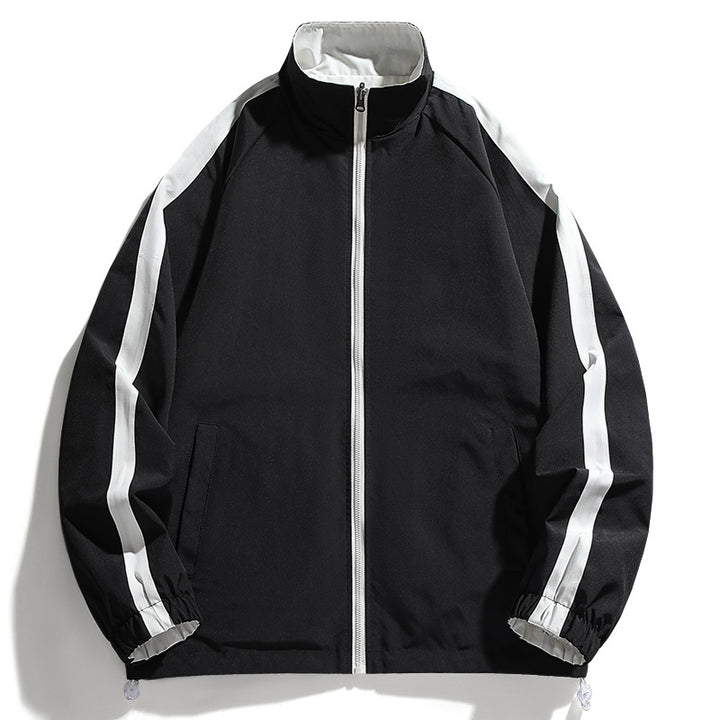 Sporty transition jacket for men with high collar and side zip pockets Lune London