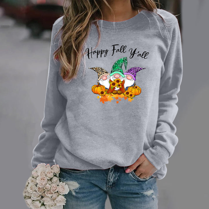 Sweat-shirt pour femmes avec motif automnal et coupe confortable Chic & Stil