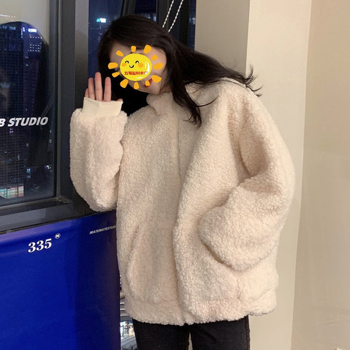 Women's cozy fleece jacket with ears and practical side pockets Lune London