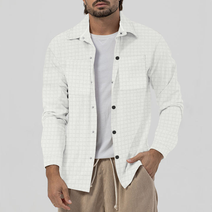 Casual checkered shirt for men with two chest pockets and modern fit Lune London