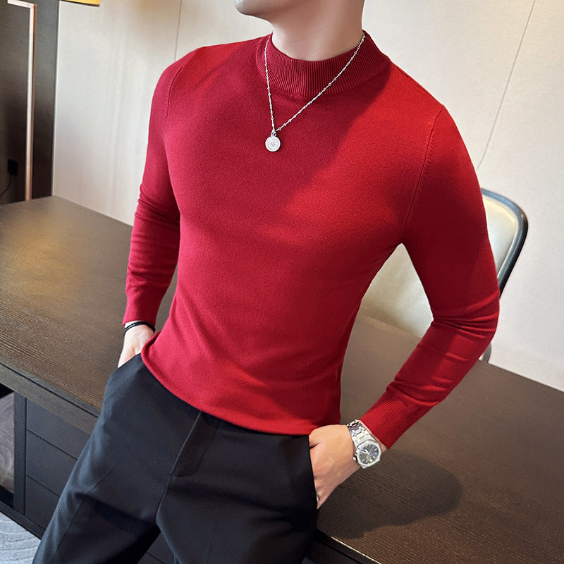 Trendy men's sweater with high collar and elegant cut Lune London