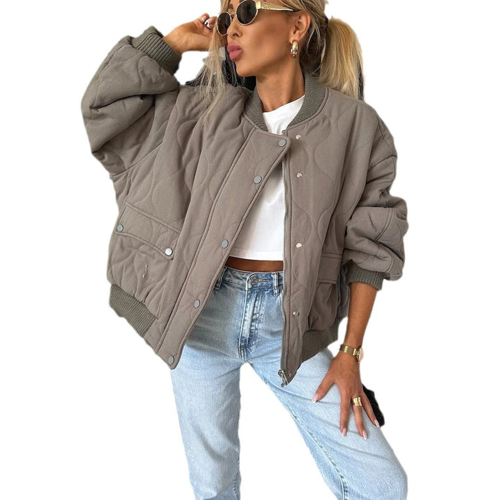Plus size quilted jacket for women with a sporty and modern design Lune London