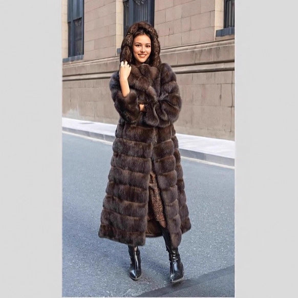 Women’s Faux Fur Coat with Hood, Elegant Fit & Soft Fabric | Lune London