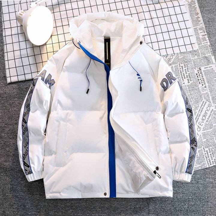 Ladies warm quilted jacket with practical hood and reflective accents Lune London
