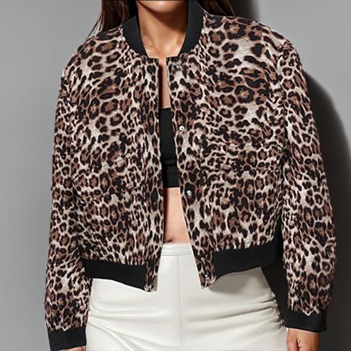 Veste Bomber imprimée artistique pour femmes Chic & Stil