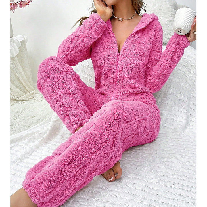 Ladies Comfortable Fleece Pants with Hood Lune London