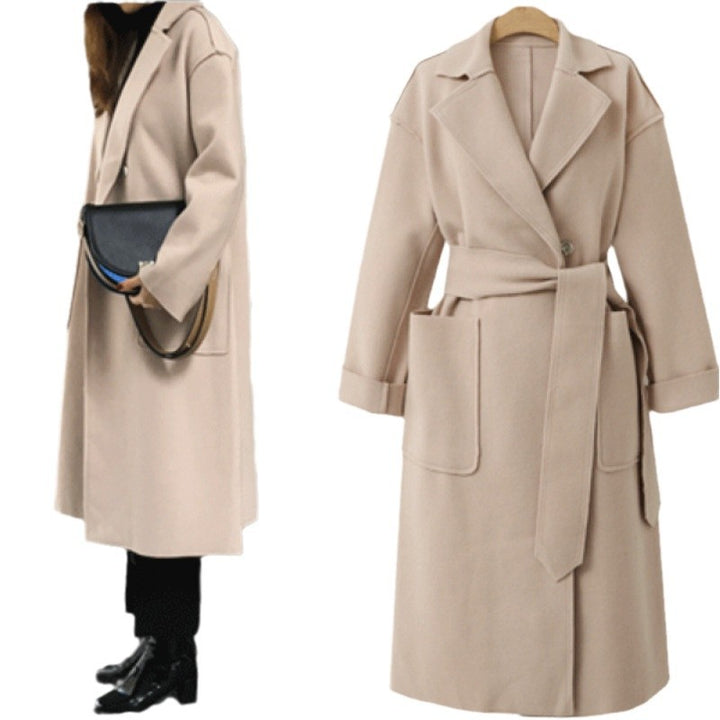 Oversized coat for women with deep lapels and pockets Lune London