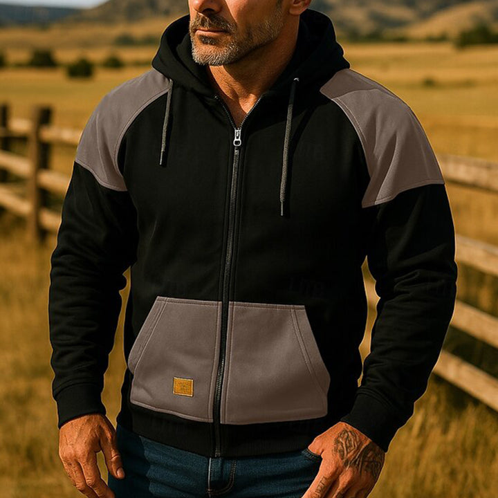 Men's sports jacket with chic and stylish color block design