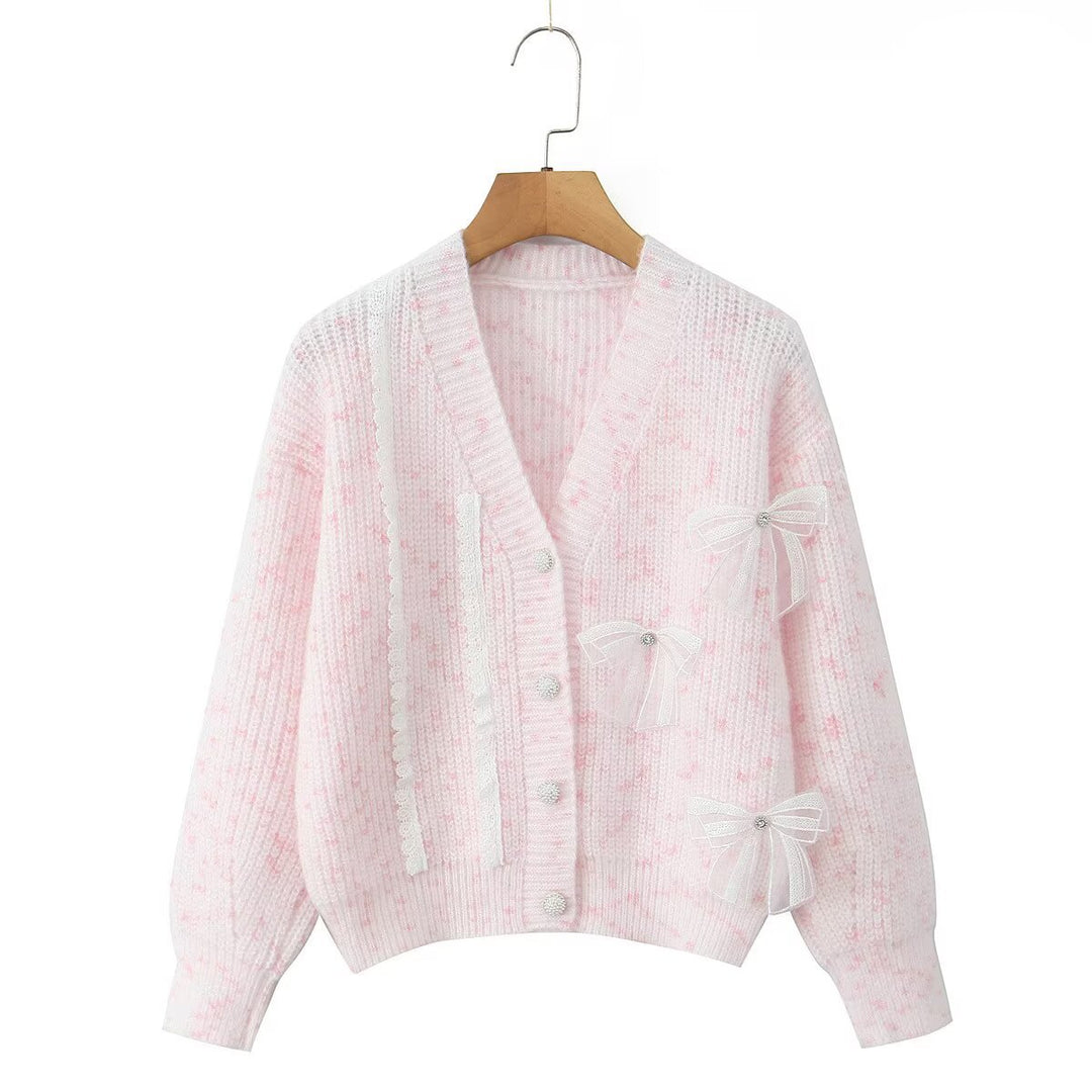 Cardigan Confortable pour Femme avec Détails de Noeud Délicats Chic & Stil
