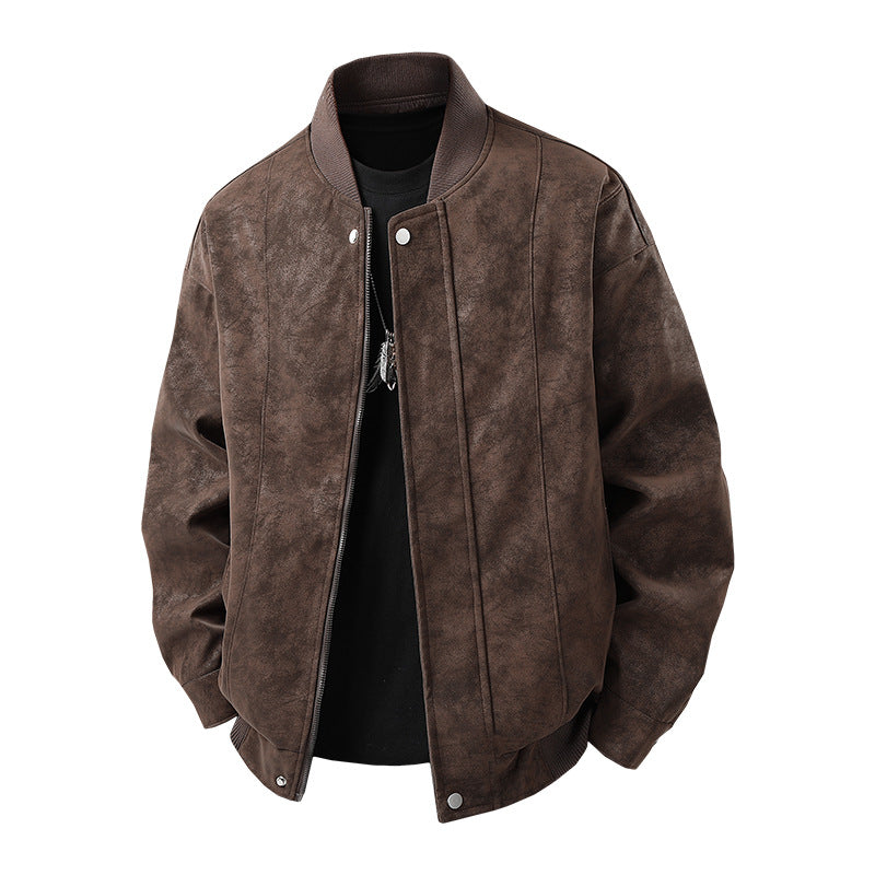 Casual bomber jacket for men in high-quality faux leather Lune London