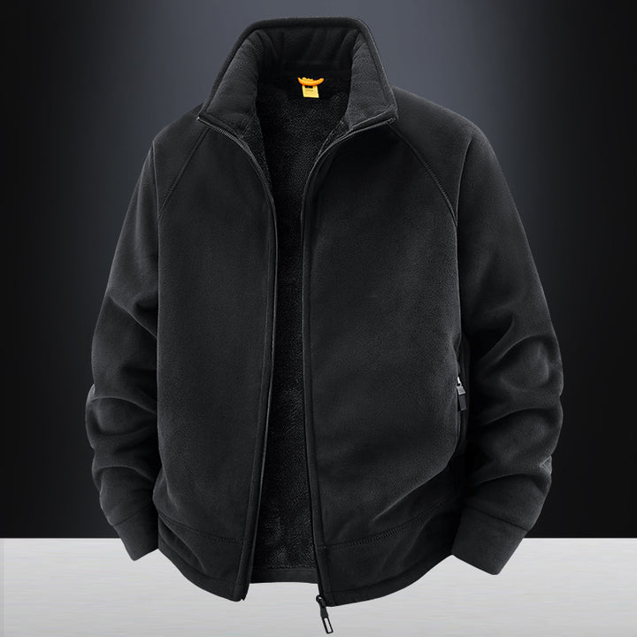 Fleece jacket for men with cozy interior and practical zipper Lune London