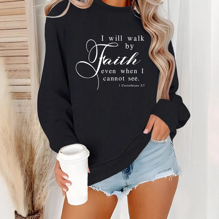Sweatshirt pour femmes avec inscription inspirante et matériau doux Chic & Stil