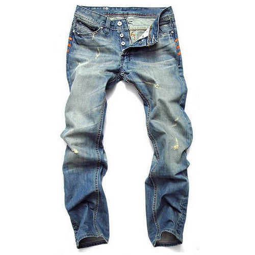 Ripped denim jeans for women with a relaxed fit and an authentic worn look Lune London