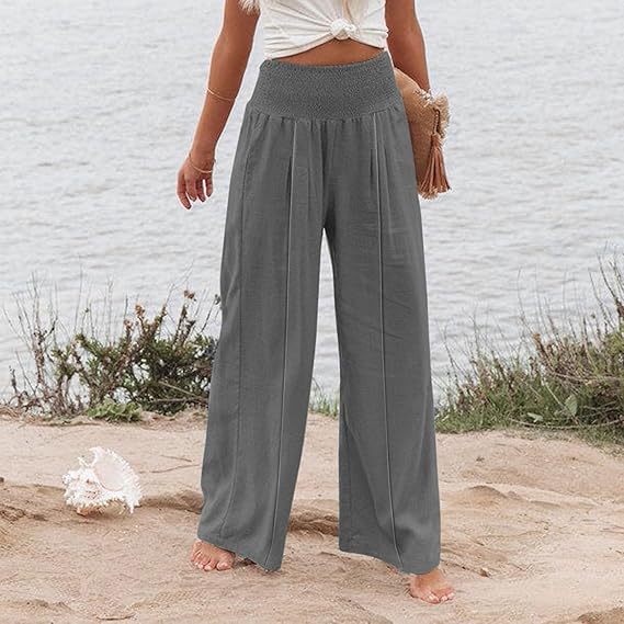 Ladies Wide Palazzo Pants Lune London