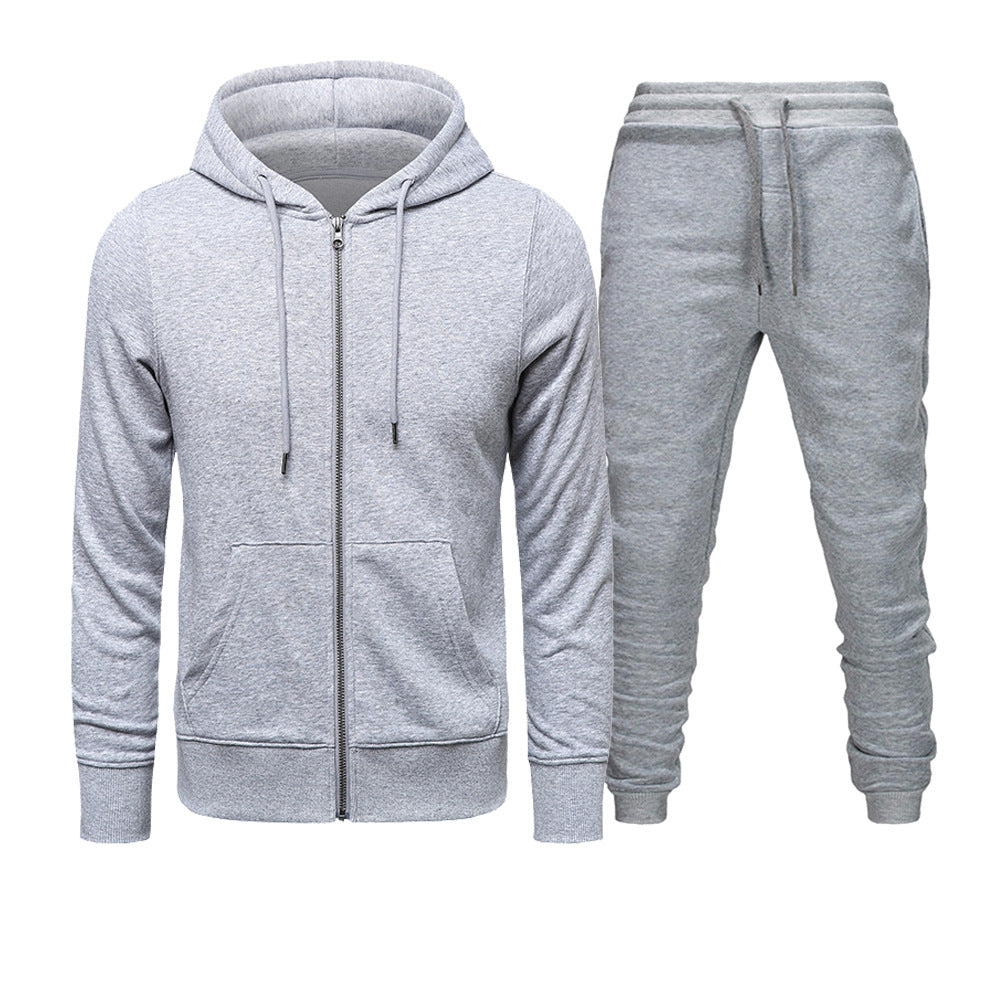Men's Fleece Hoodie Sports Set and Chic Jogging Pants