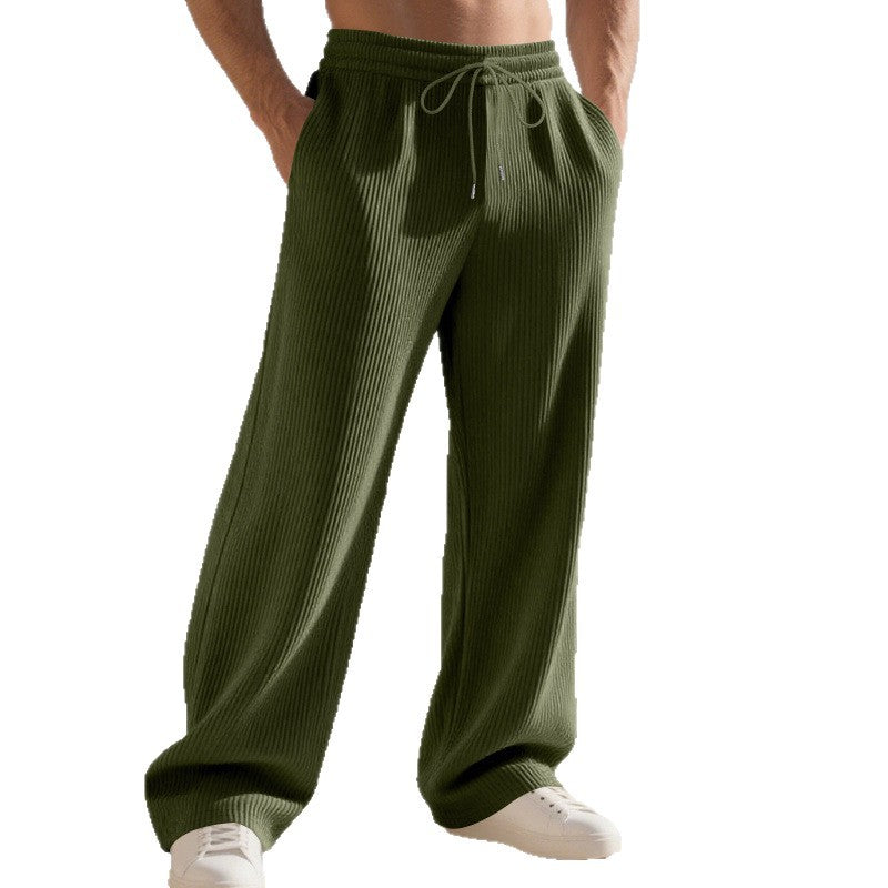 Men's casual leisure pants made of soft waffle material with drawstring Lune London