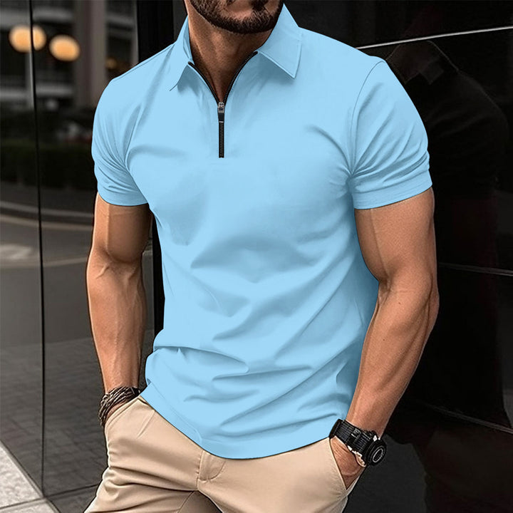 Men's Performance Zip-Up Polo Modern Lune London